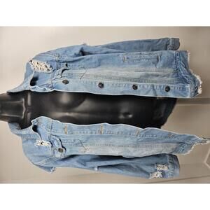 Between Us Distressed Denim Jacket Sz 1X